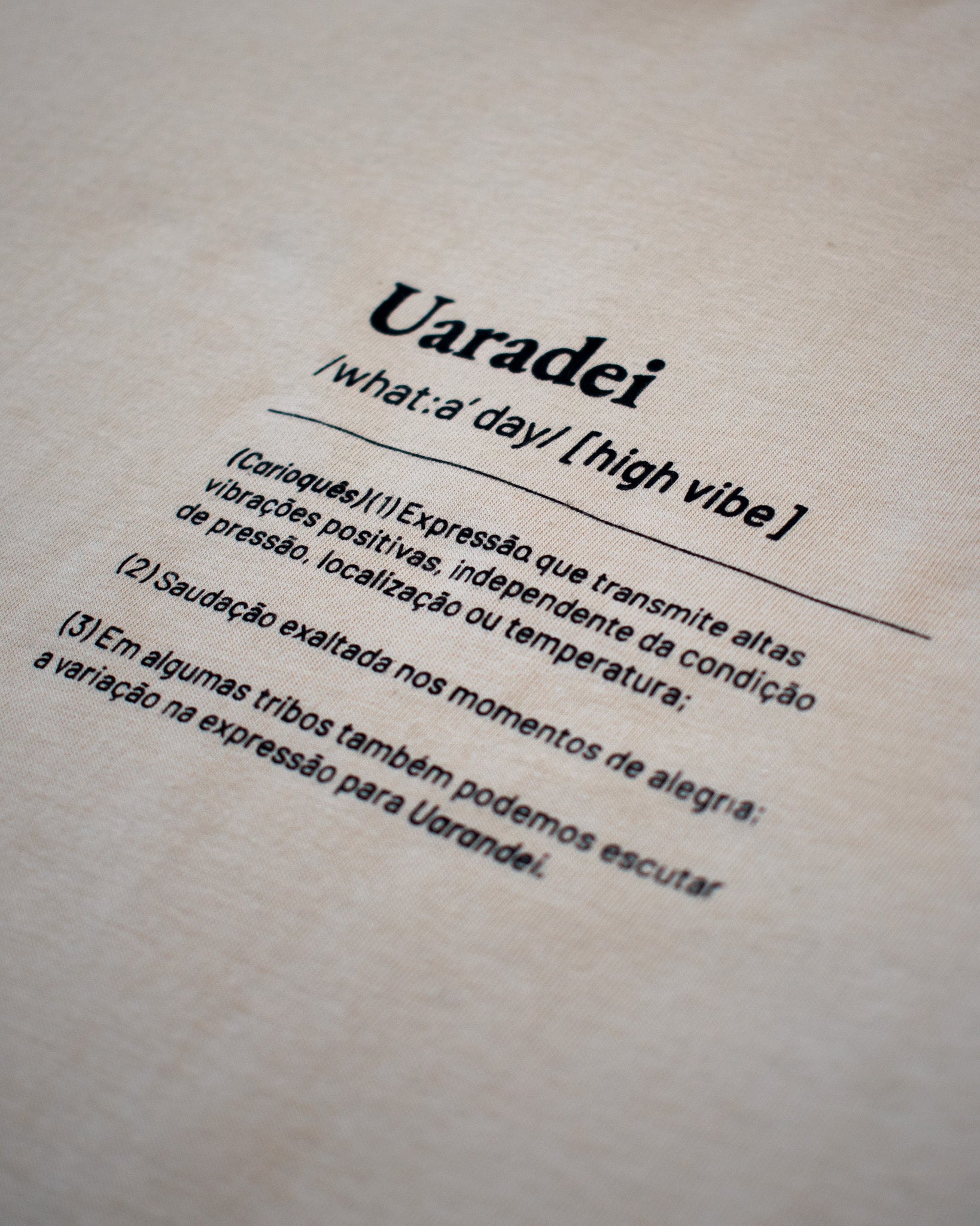 T-shirt Uaradei Dicionario Areia
