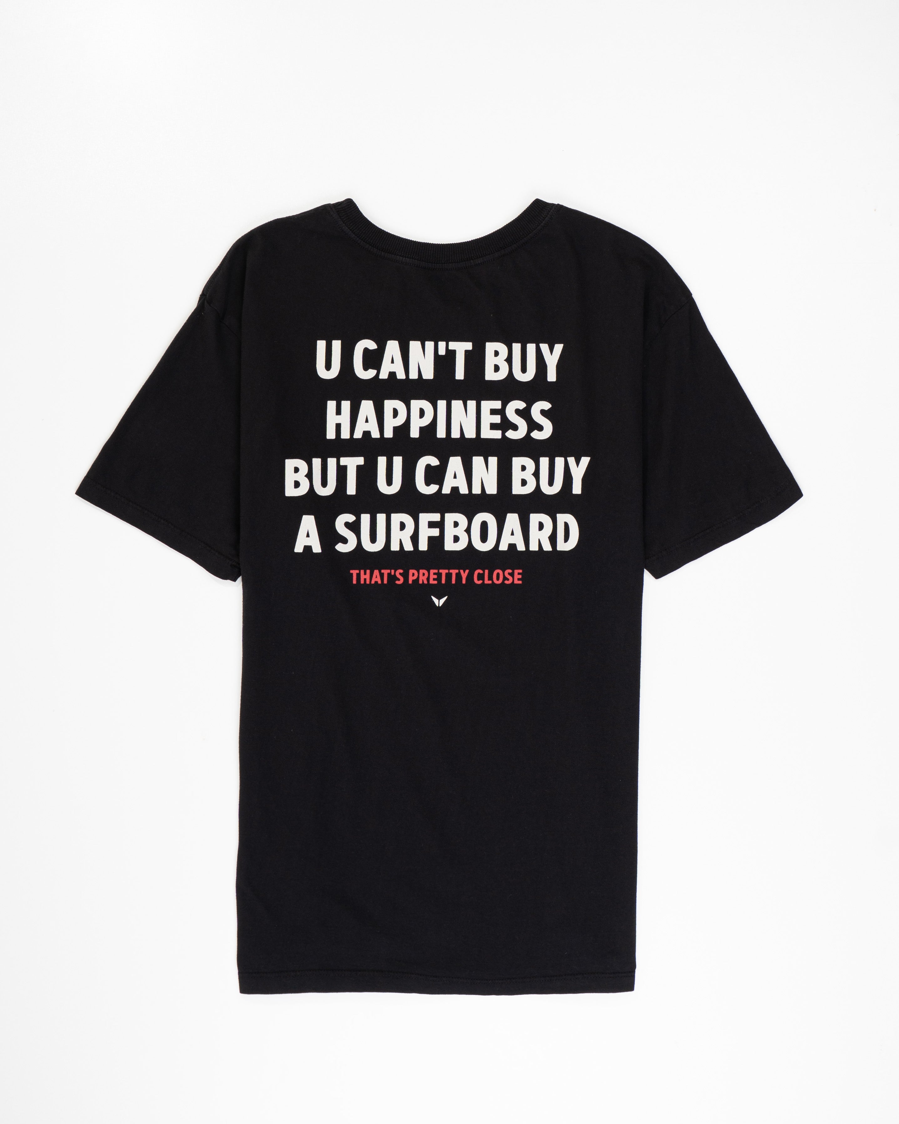 T-Shirt Happy Surf Board Preta