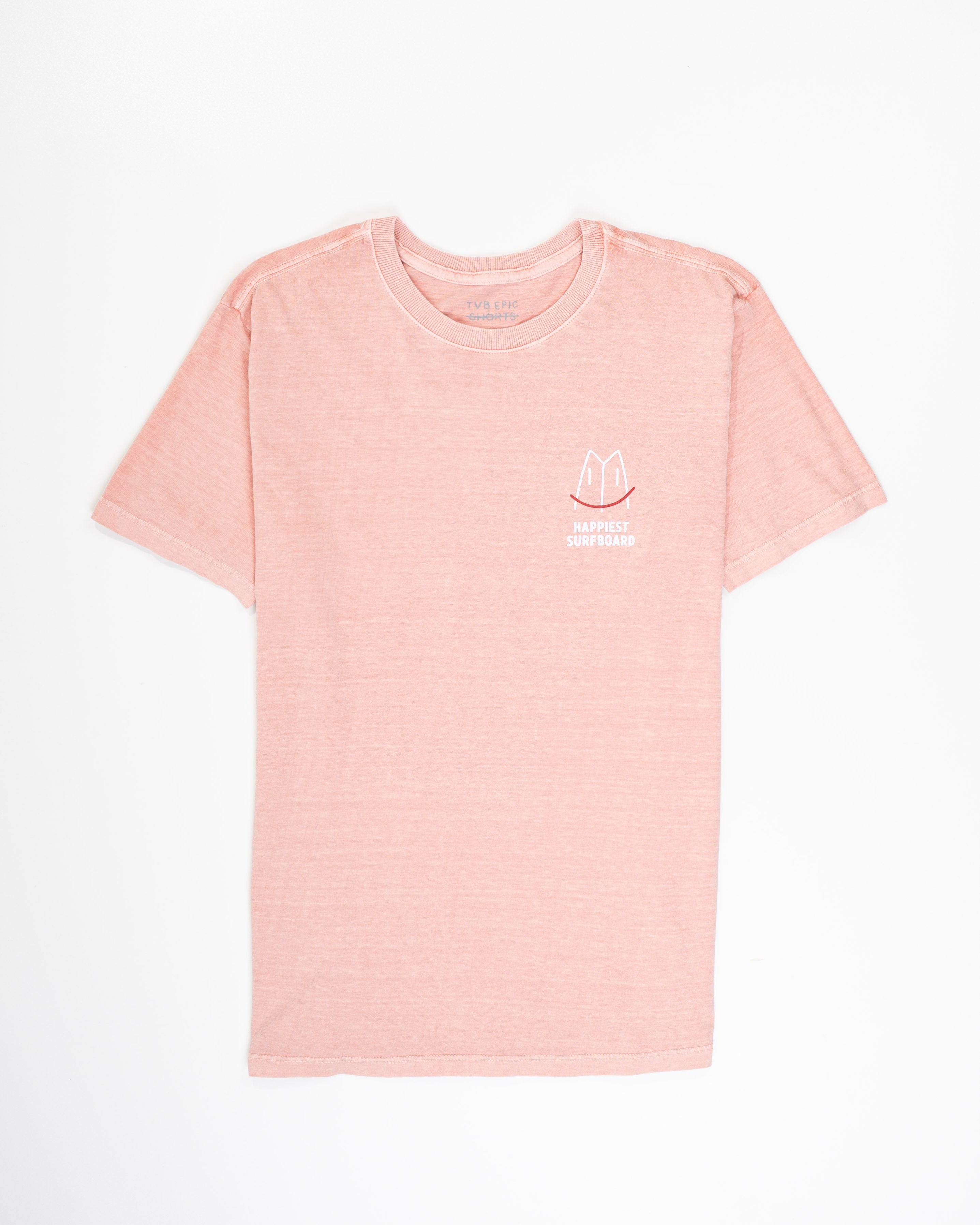 T-Shirt Happy Surf Board Rosa