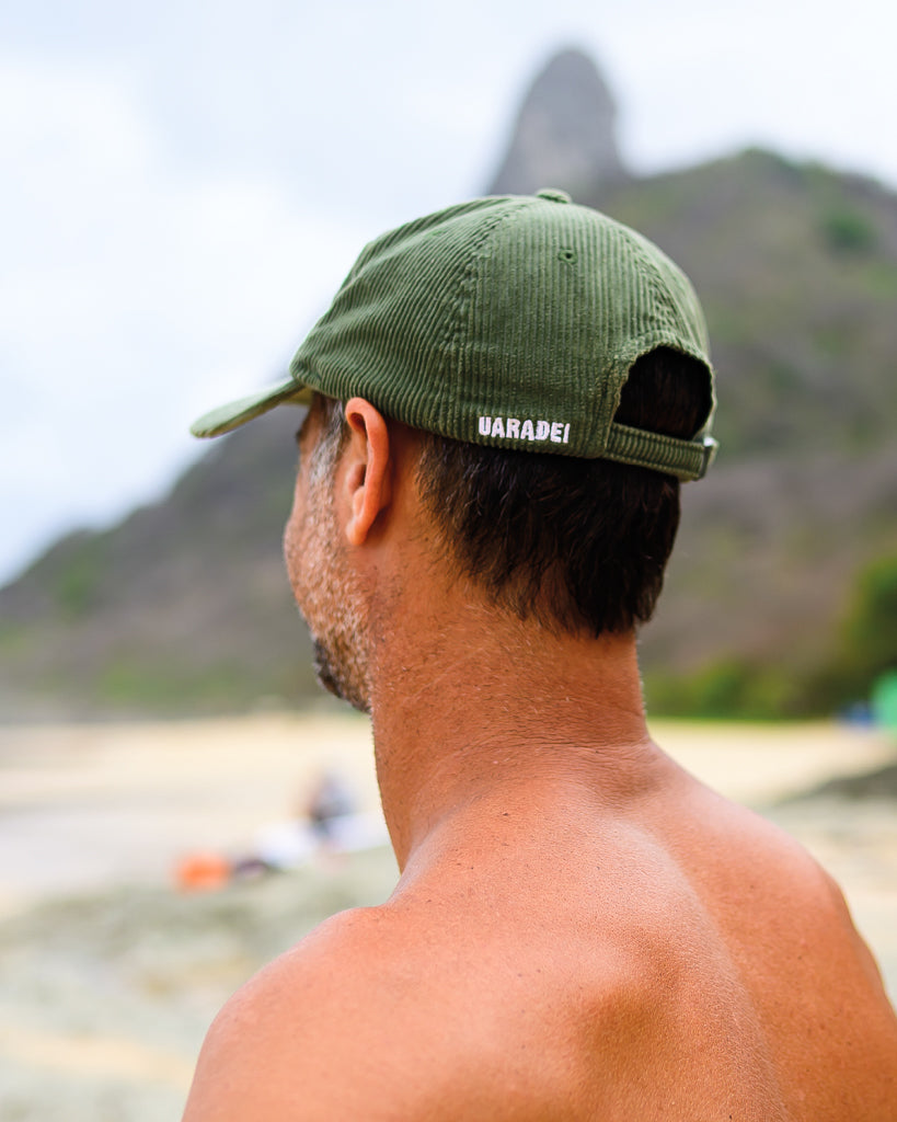 Boné Dad Hat Uaradei Veludo Verde
