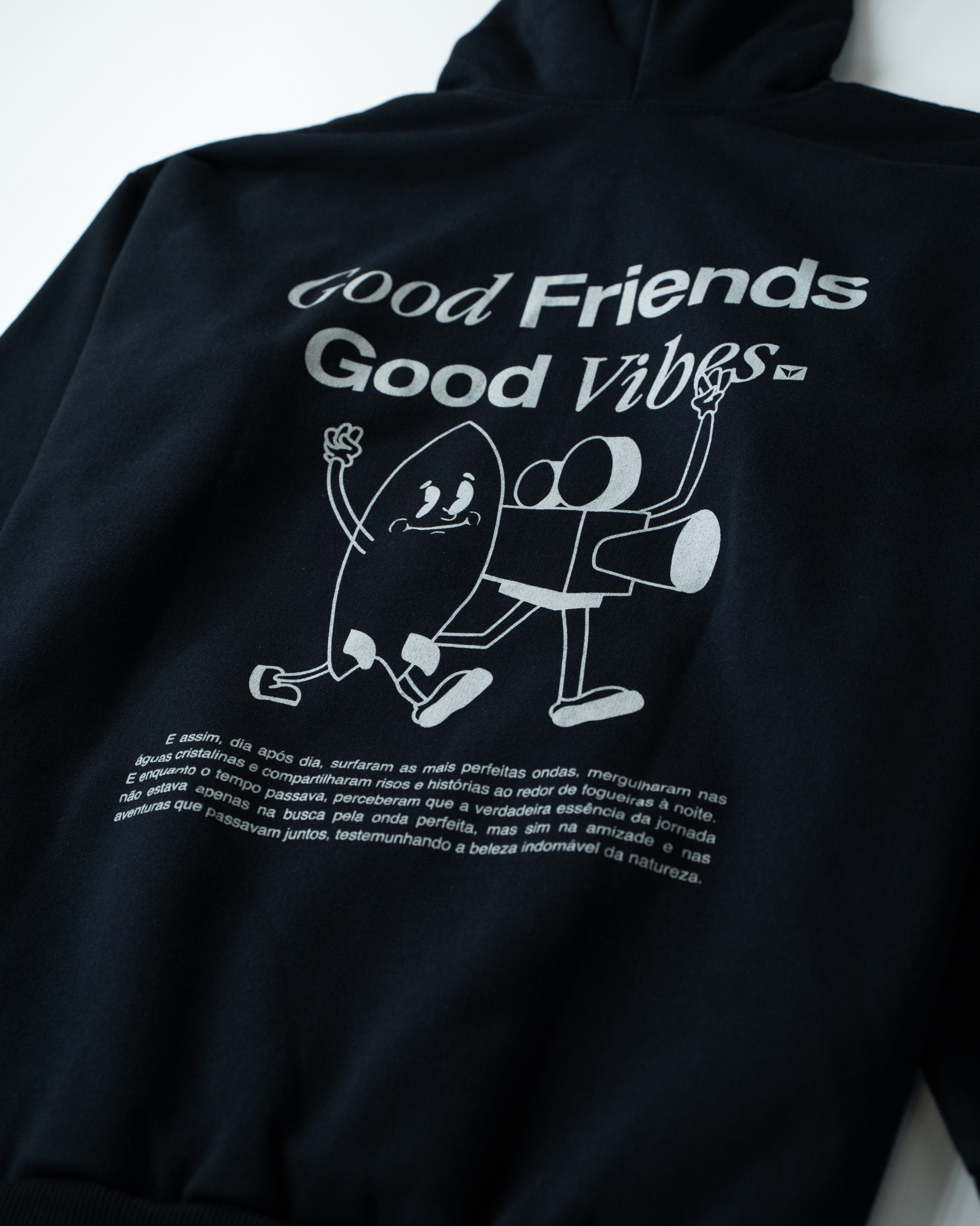 Hoodie Good Friends / Preto