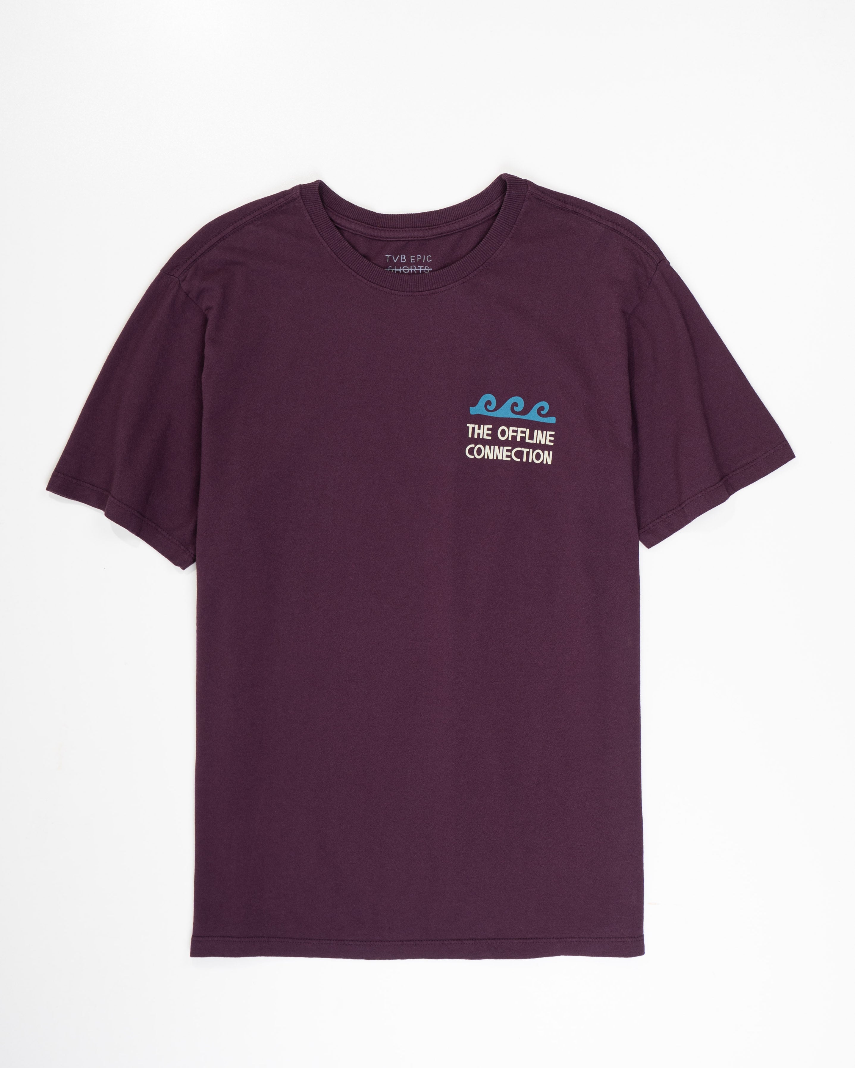 T-shirt Offline Connection Crepe Roxo