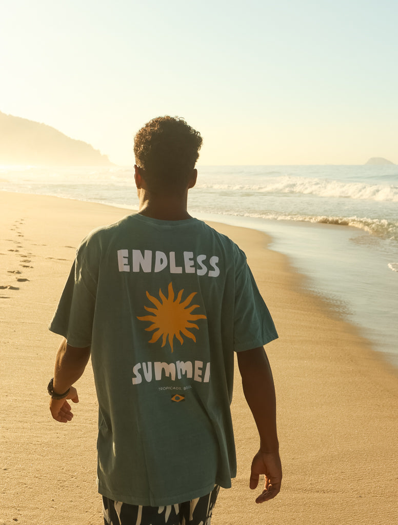 T-Shirt Tropicaos Azul Stone